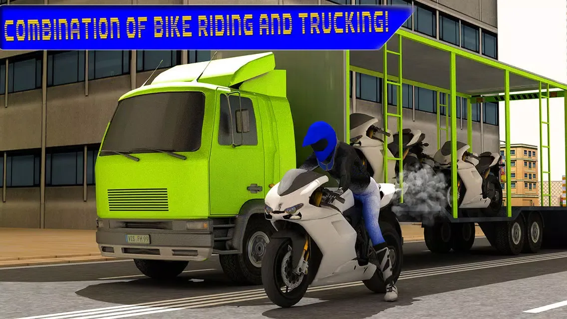 Capturas de pantalla de Transport Truck Driver Motorcycle Cargo Simulator 3D
