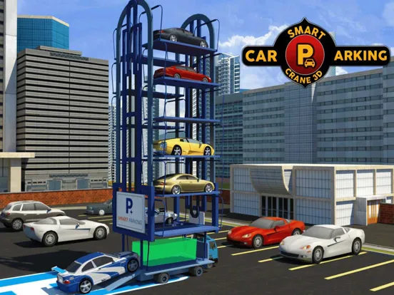 Multi Level Car Parking Crane Driving Simulator 3D iPad  Ekran Görüntüleri