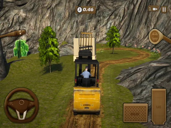 Ảnh chụp màn hình của Extreme Cargo Transport Truck Driver & Forklift Crane Operator Game iPad 