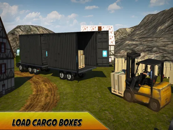 Ảnh chụp màn hình của Extreme Cargo Transport Truck Driver & Forklift Crane Operator Game iPad 
