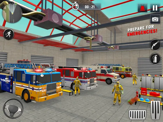 Fire Truck Simulator Rescue HQ iPad  स्क्रीनशॉट