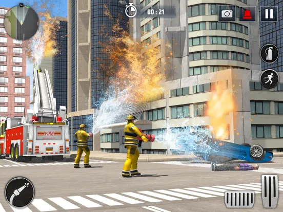 Fire Truck Simulator Rescue HQ iPad  स्क्रीनशॉट