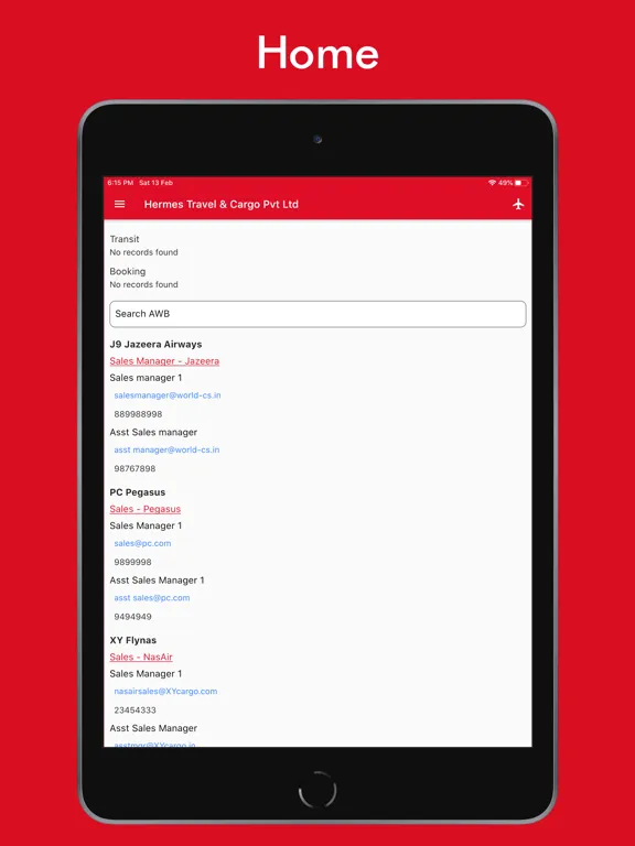 Captures d'écran de World Cargo Solutions iPad 