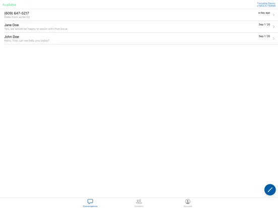WCF Messenger iPad 應用截圖