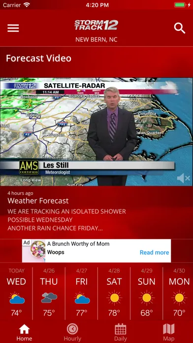 Zrzuty ekranu WCTI Storm Track 12
