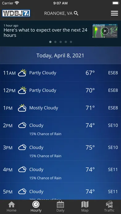 WDBJ7 Weather & Traffic Screenshots