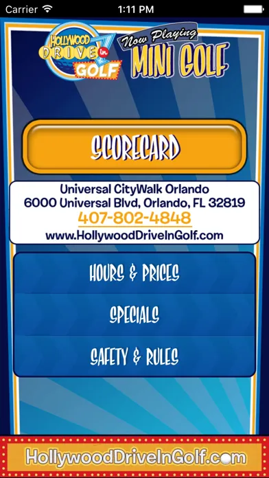 Tangkapan layar Hollywood Drive-In Scorecard