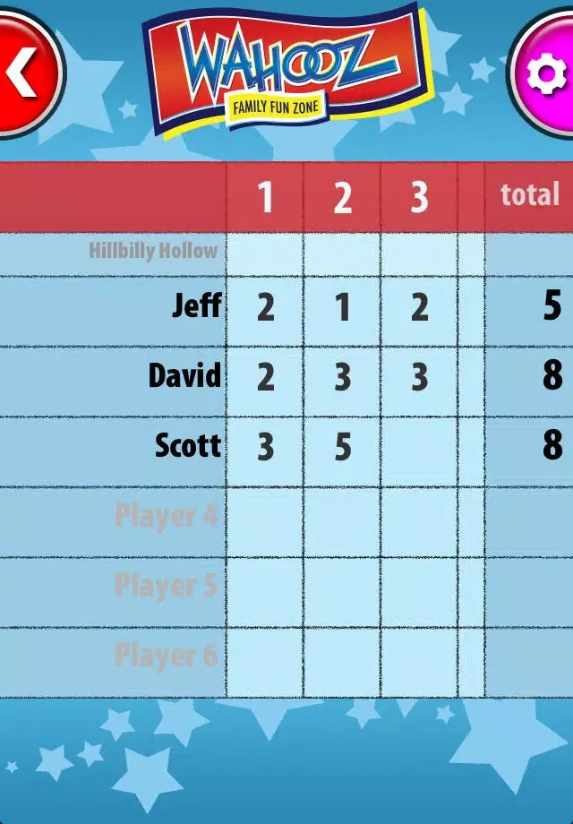 ภาพหน้าจอของ Wahooz Mini Golf Scorecard App