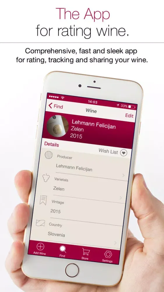 Zrzuty ekranu Wine Notes - Rate, Track and Share Your Wine
