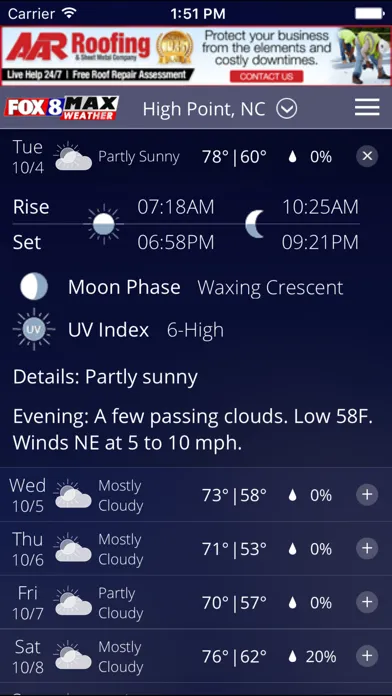 Скриншоты Fox8 Max Weather