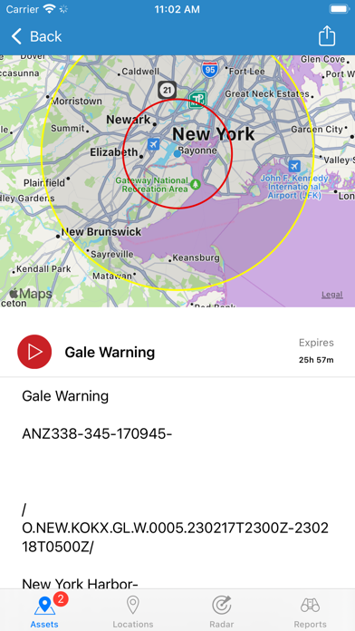 Zrzuty ekranu WeatherOps