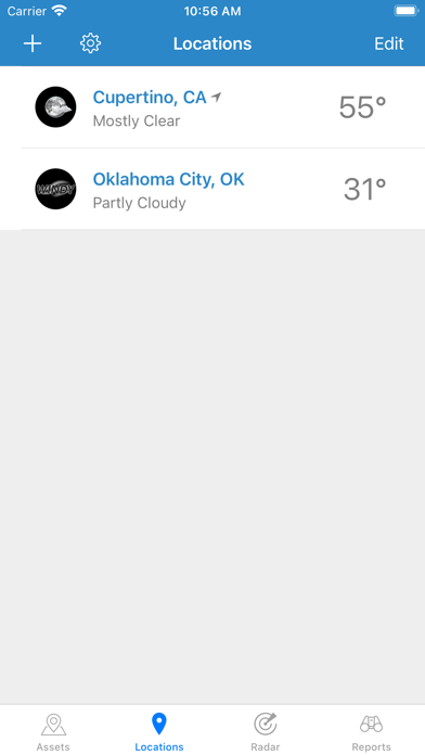 Zrzuty ekranu WeatherOps