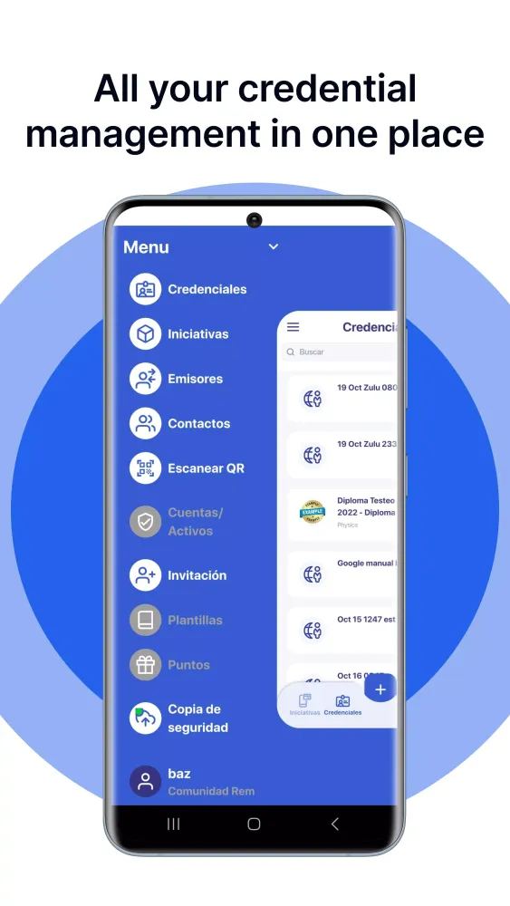 Ảnh chụp màn hình của REM ID CREDENTIAL