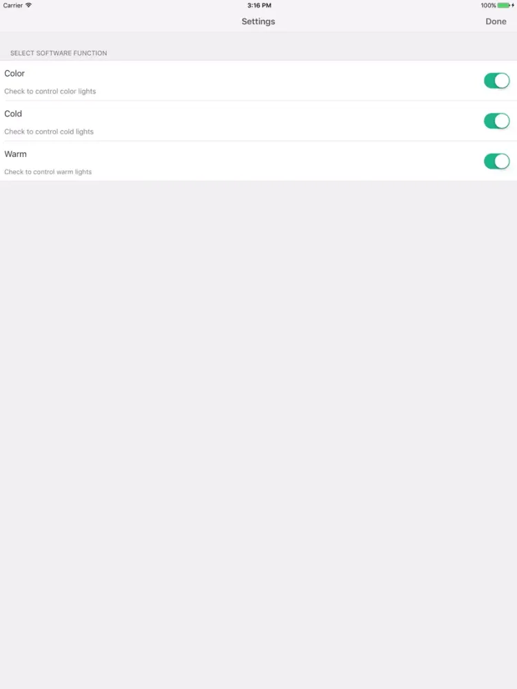 Tangkapan skrin Smart Lamps iPad 
