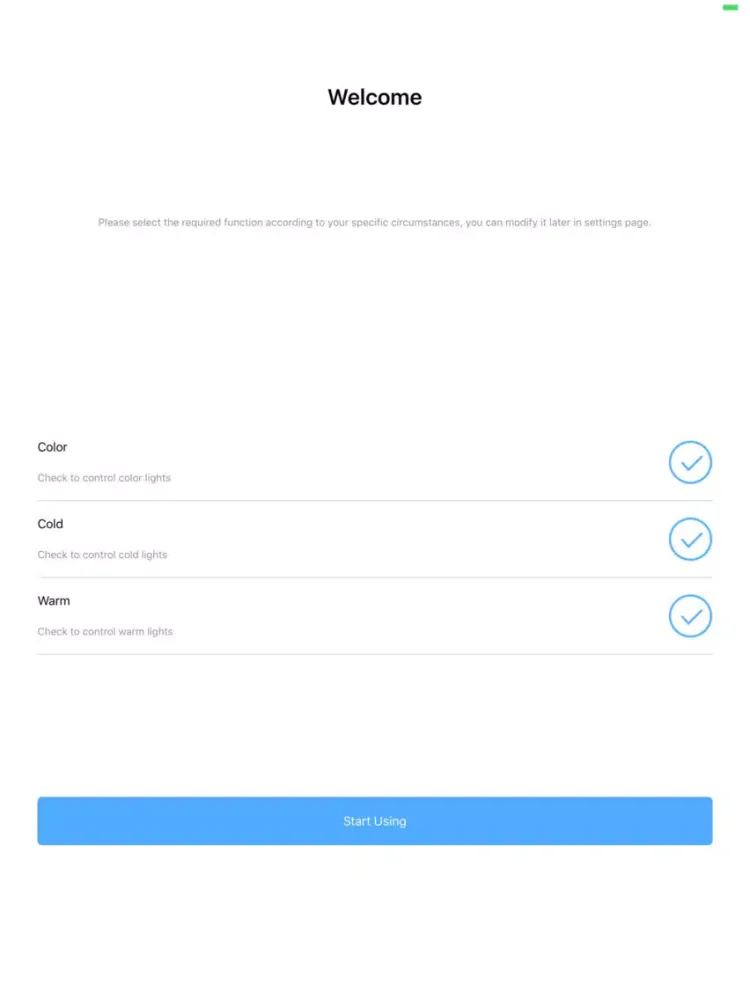 Tangkapan layar StarMeet iPad 