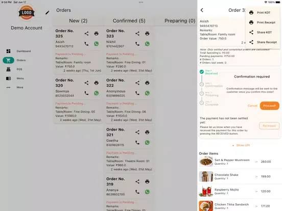 صور octopusCo POS & Digital Menus iPad 