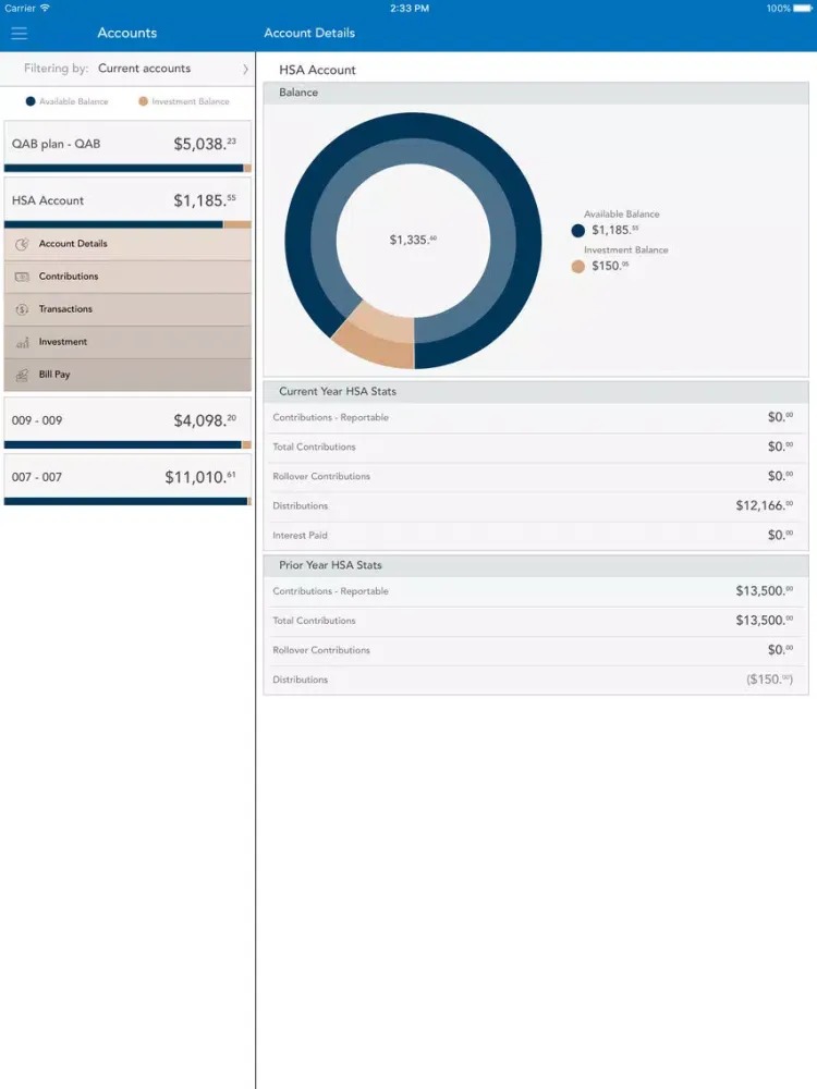Arcadia Benefits Group Mobile iPad  Screenshots