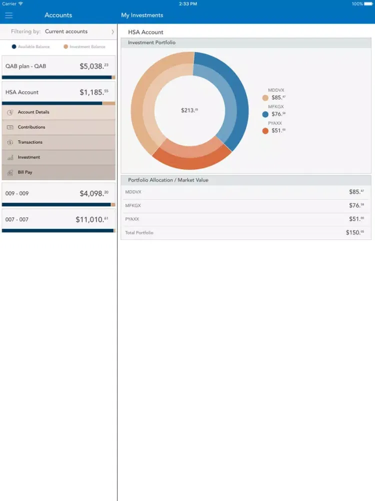 Arcadia Benefits Group Mobile iPad  Screenshots