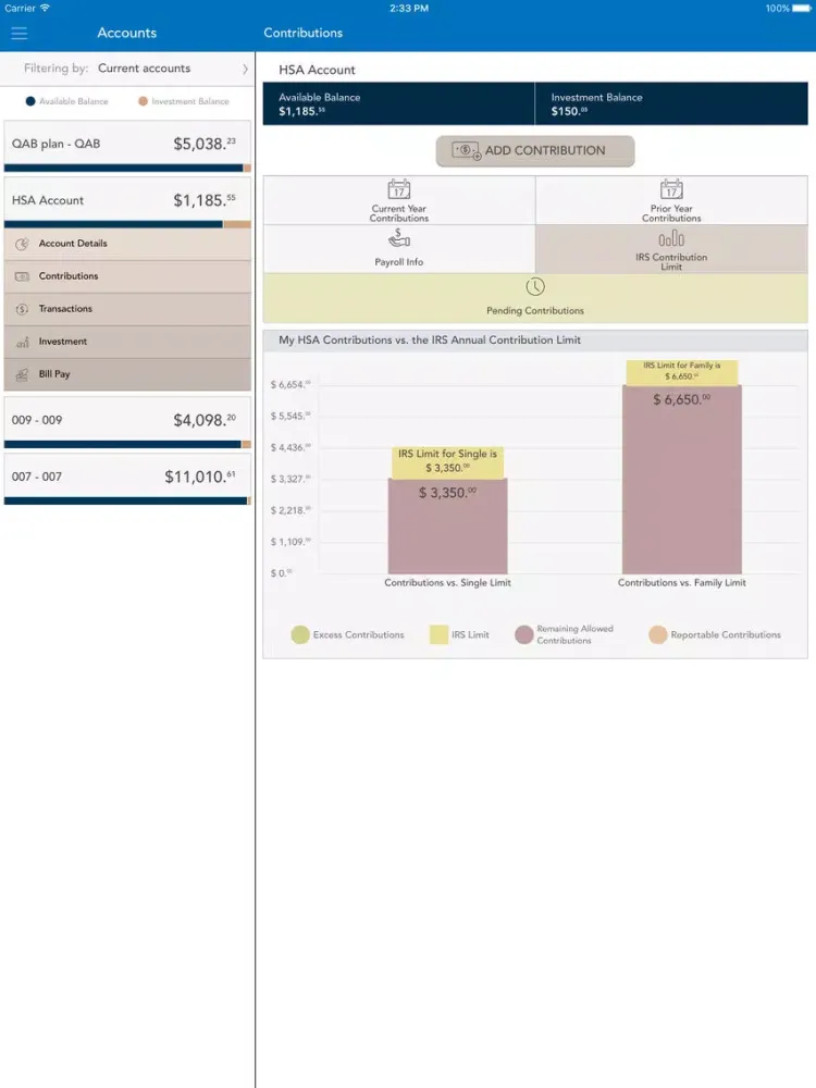 Arcadia Benefits Group Mobile iPad  Screenshots
