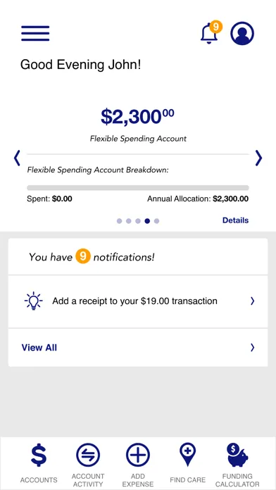 FBA Flex Benefits Screenshots