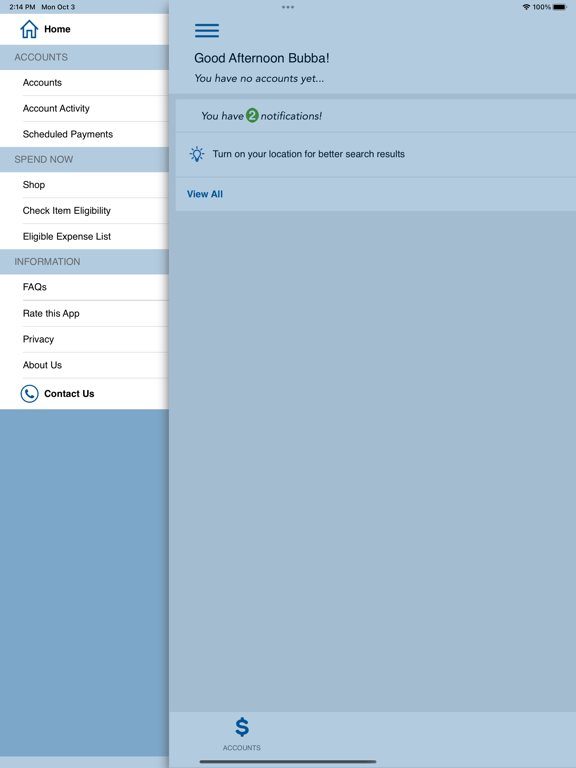 My Flex Spending iPad  스크린샷
