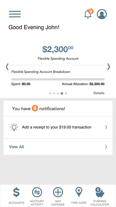 Captures d'écran de My Benefits Accounts