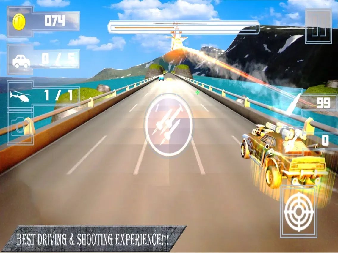 Zrzuty ekranu Weapon Car Rider : Highway Shooting Race-r 3D iPad 