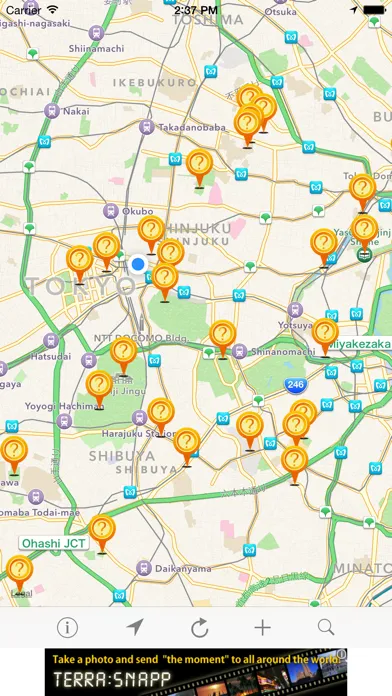 Secret tourist attraction information sharing map スクリーンショット