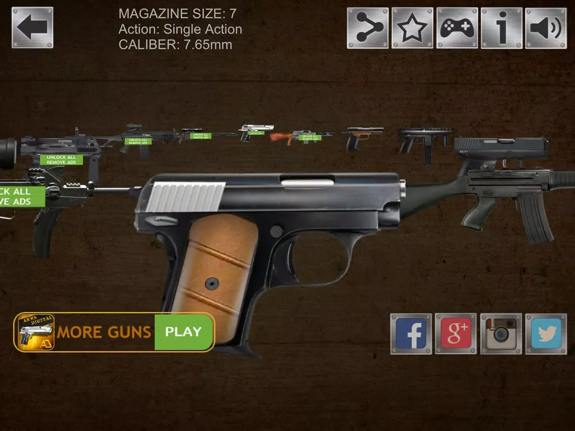 Ảnh chụp màn hình của Weapons Simulator iPad 