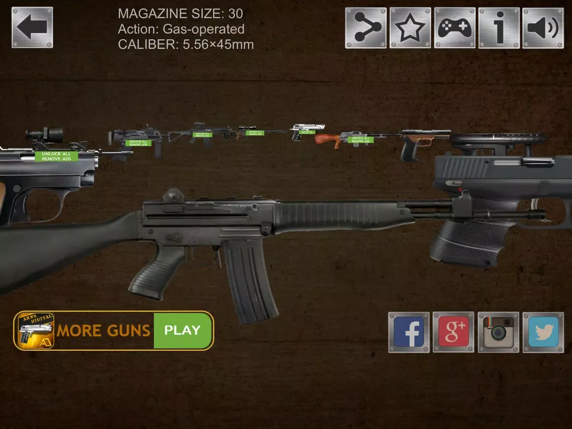 Ảnh chụp màn hình của Weapons Simulator iPad 
