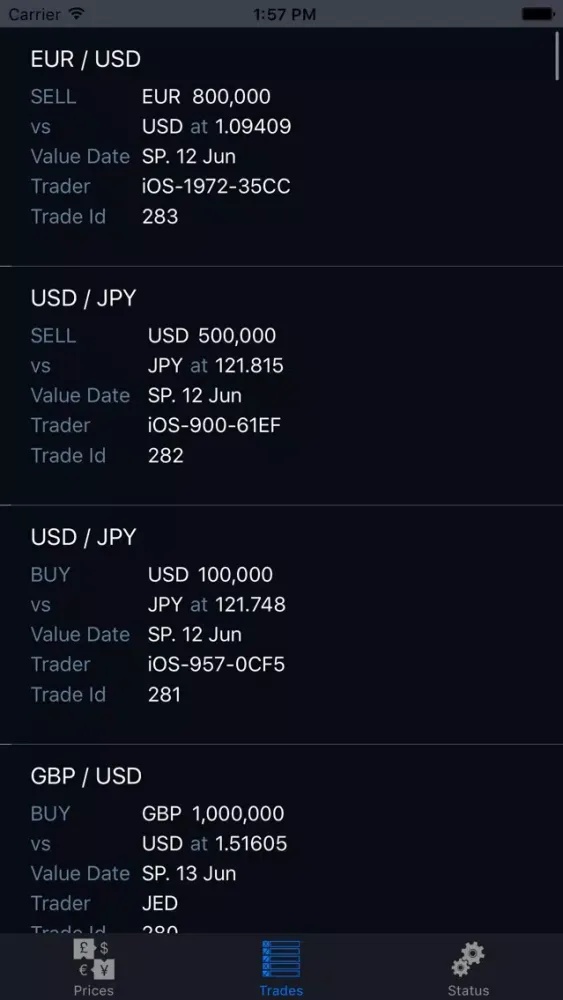 Reactive Trader Cloud应用截图