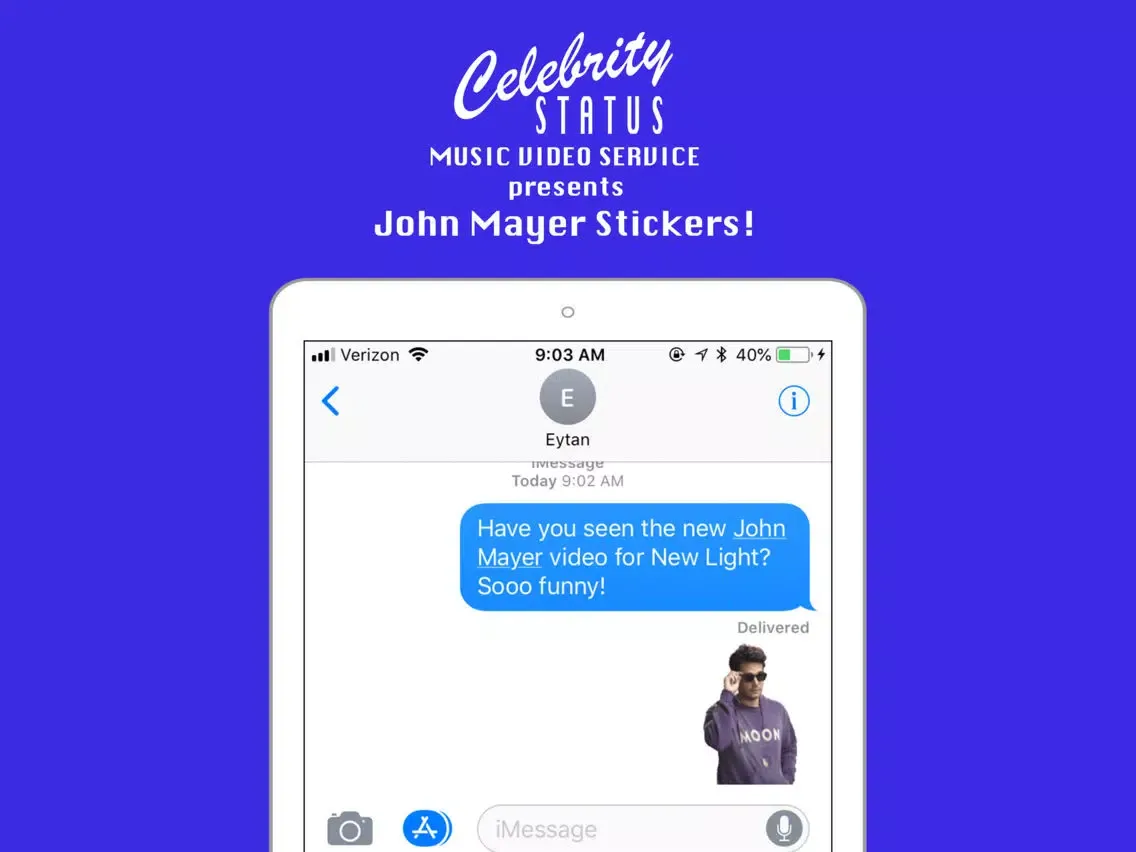John Mayer Stickers iPad 应用截图