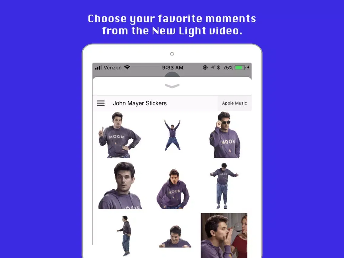 John Mayer Stickers iPad 应用截图