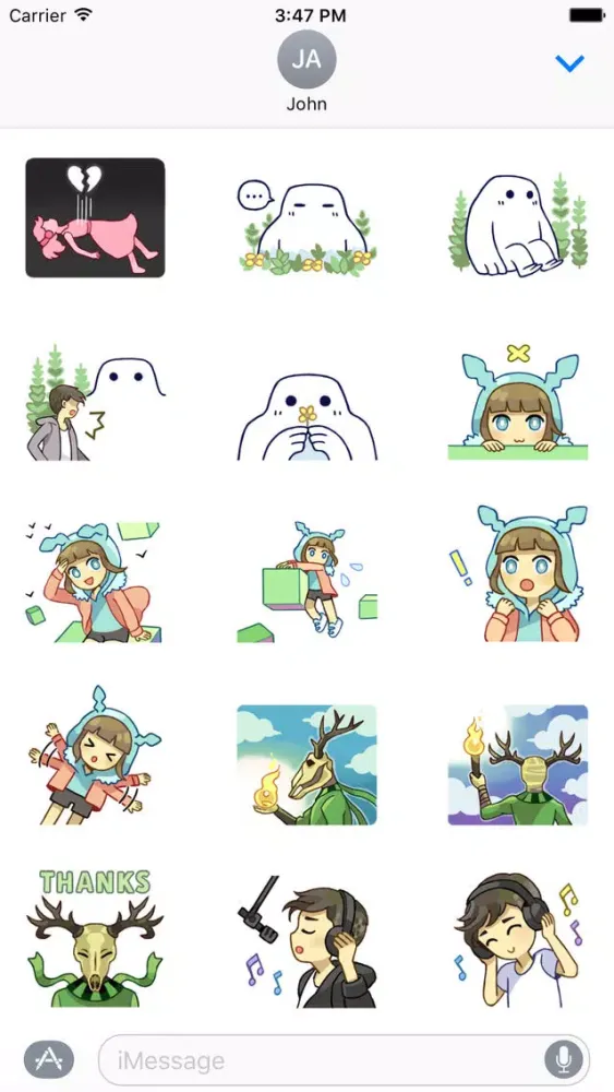 Capturas de pantalla de Porter Robinson Stickers