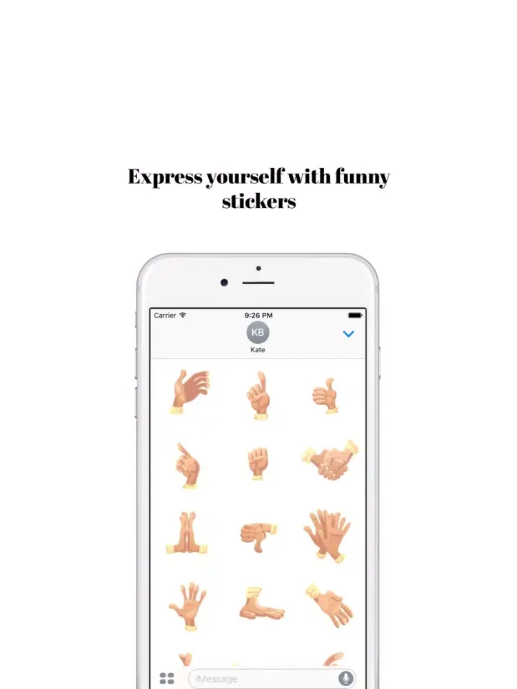 Capturas de tela do HandsUp Stickers Set iPad 