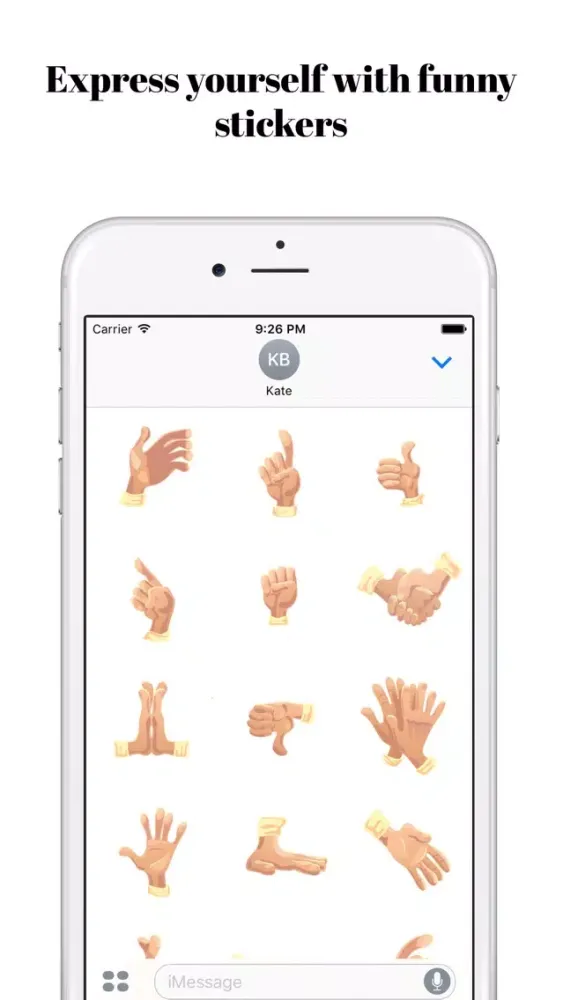 Capturas de tela do HandsUp Stickers Set
