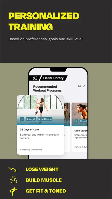 Capturas de pantalla de Centr Fitness & Workout Plans