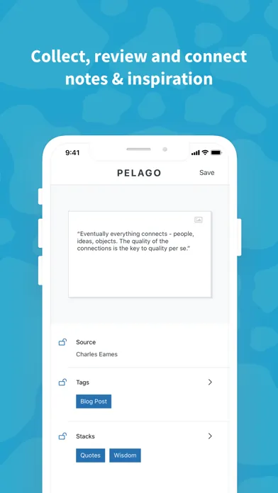 Pelago: Notecard System應用截圖