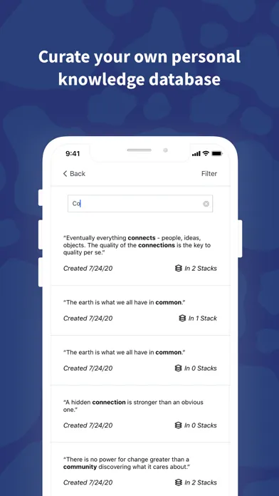 Pelago: Notecard System應用截圖