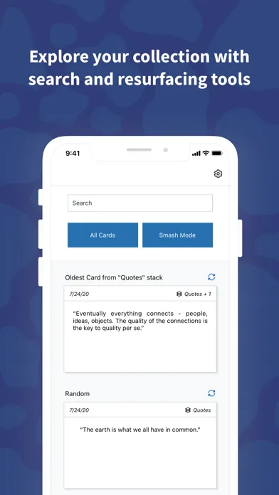 Pelago: Notecard System應用截圖