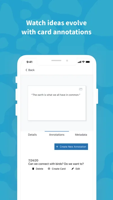 Pelago: Notecard System應用截圖