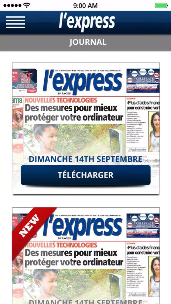 Tangkapan layar L'Express (La Sentinelle LTD)
