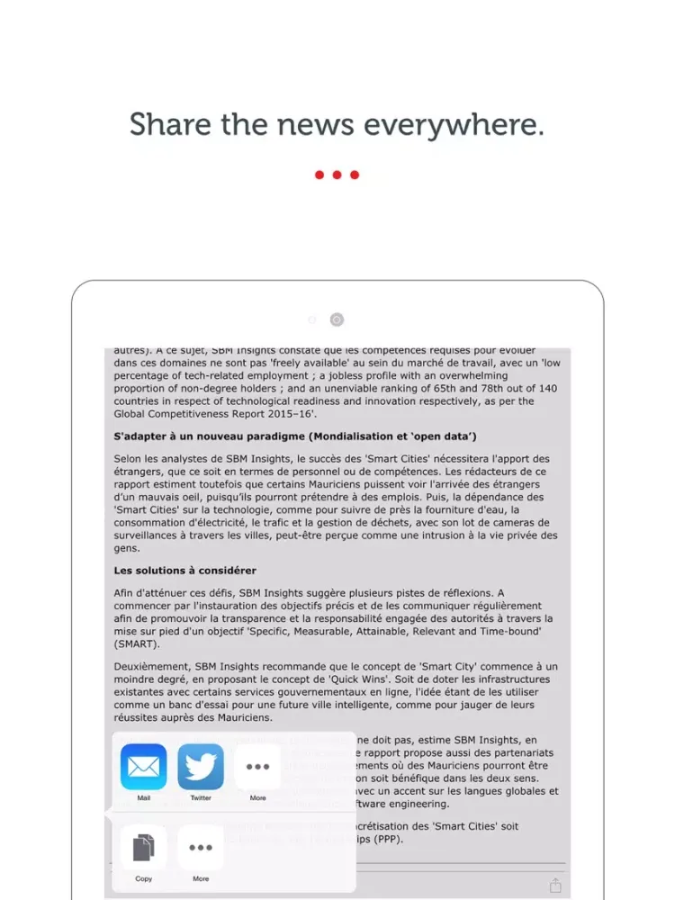 Captures d'écran de Capital Media iPad 
