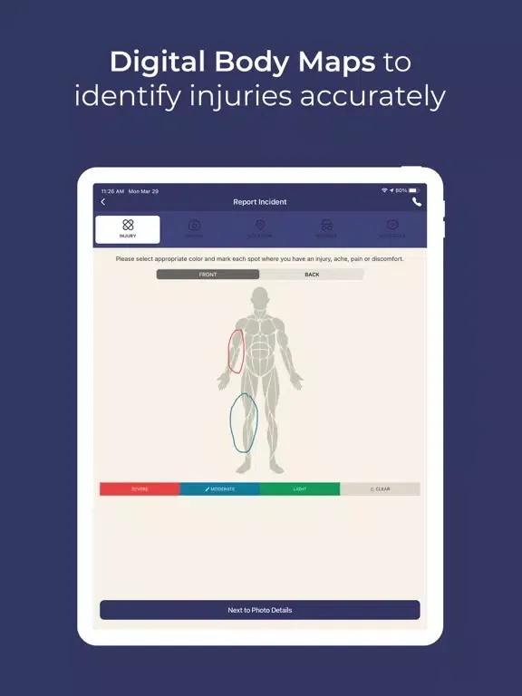 CrashCare™ iPad 应用截图