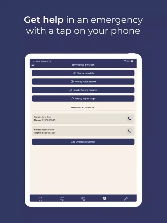 CrashCare™ iPad 应用截图