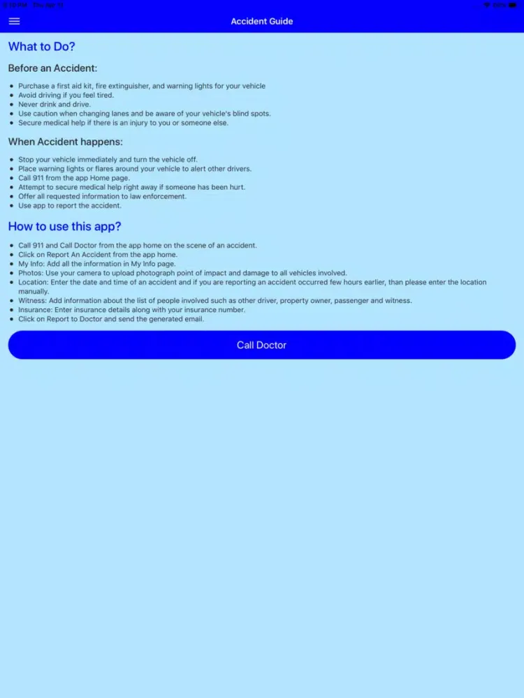 Jax Auto Accident 411 iPad  Screenshots
