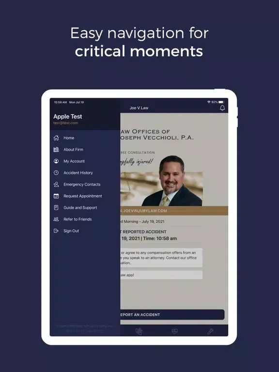 Joe V Law iPad  Screenshots