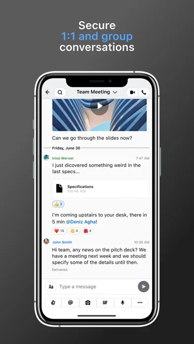 Tangkapan layar Wire • Secure Messenger
