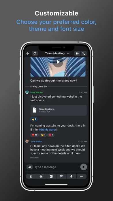 Tangkapan layar Wire • Secure Messenger
