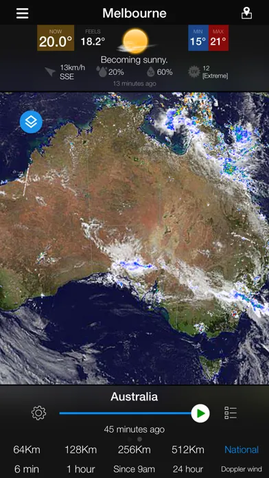Capturas de tela do AUS Radar: WeatherAlert